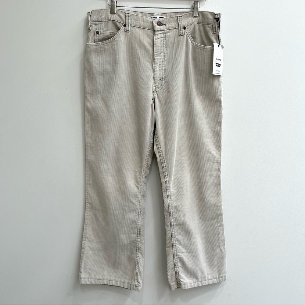 Re-Done Vintage Reconstructed Corduroy Levi’s High Rise Cropped Wide Leg 31